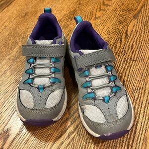 Excellent condition Merrell trail shoes- little girls size 12